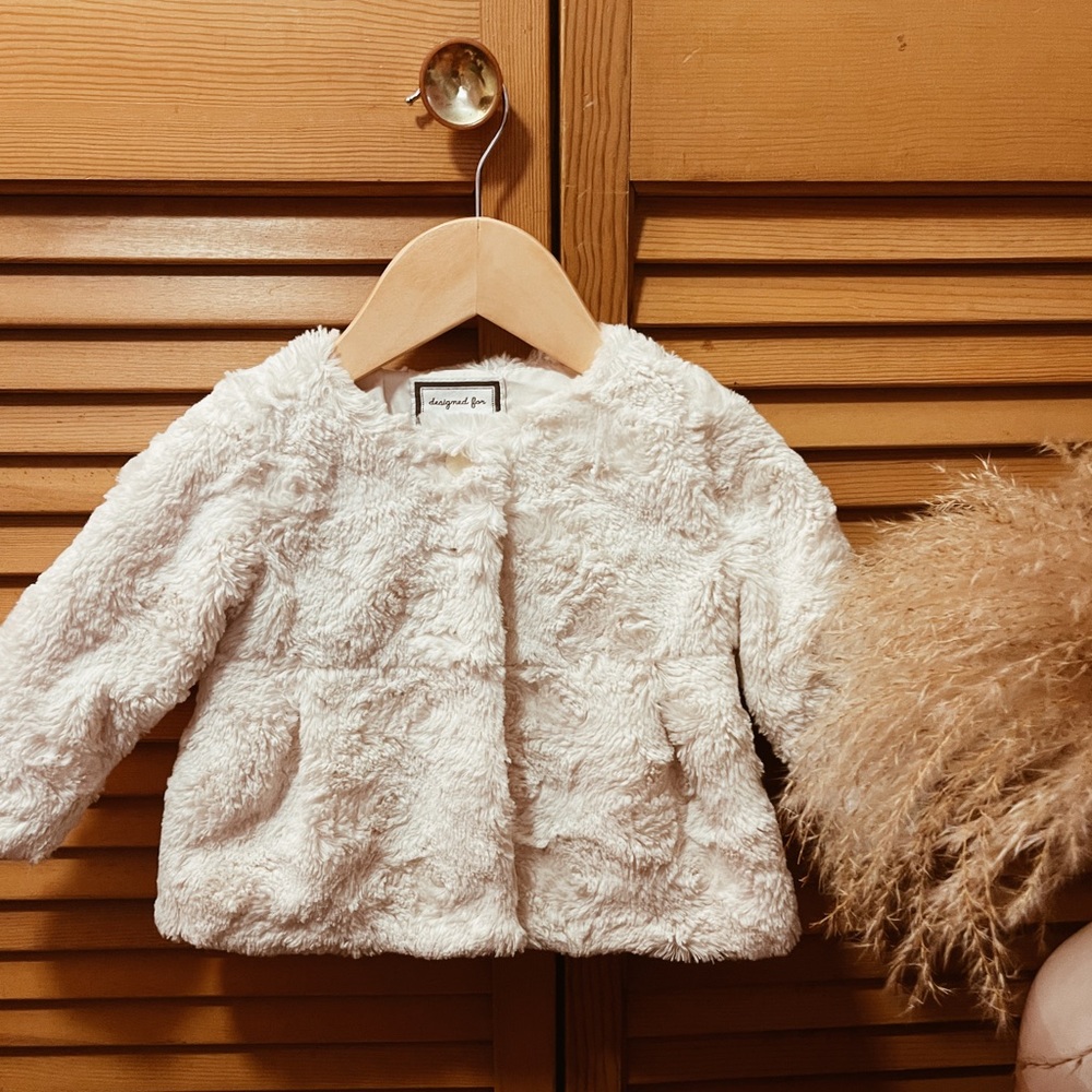 White Fur Special Occasion Jacket